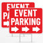 2 Letreros Estacionamiento Eventos 17x13" Plástico Corrugado