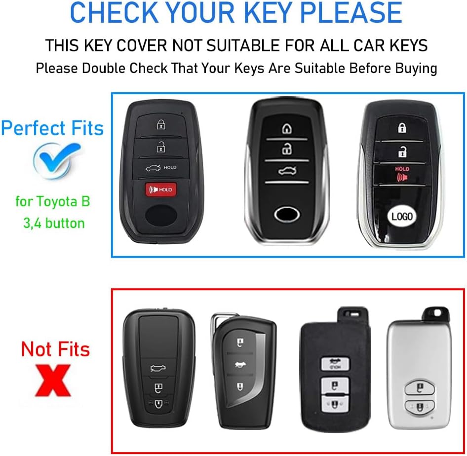 Funda llavero Toyota cuero lujo aluminio comp Camry Corolla