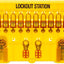 Estación bloqueo 10 pack con cubierta amarillo