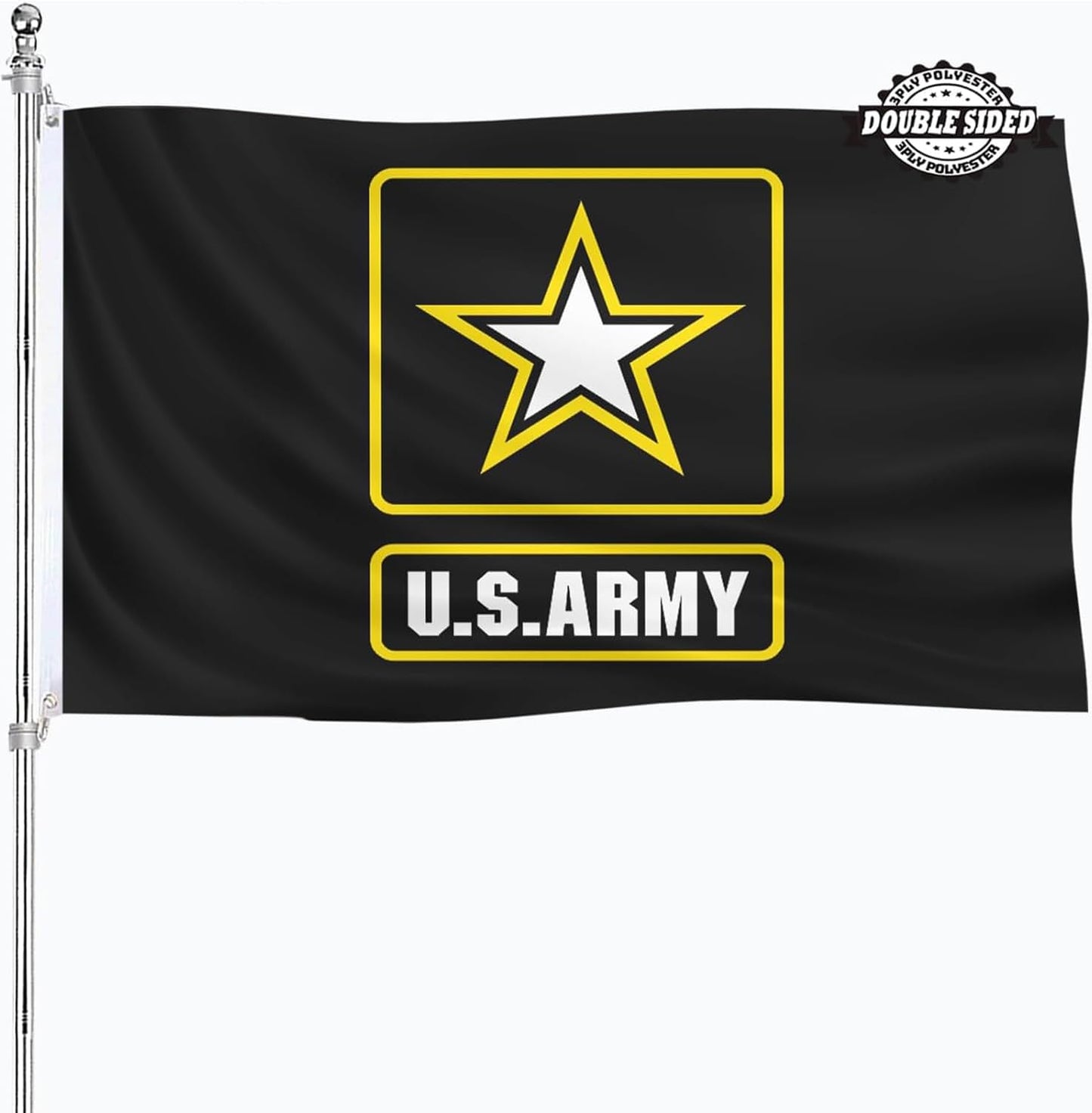 Bandera ejército EE.UU. 3x5" doble cara poliéster 3 capas