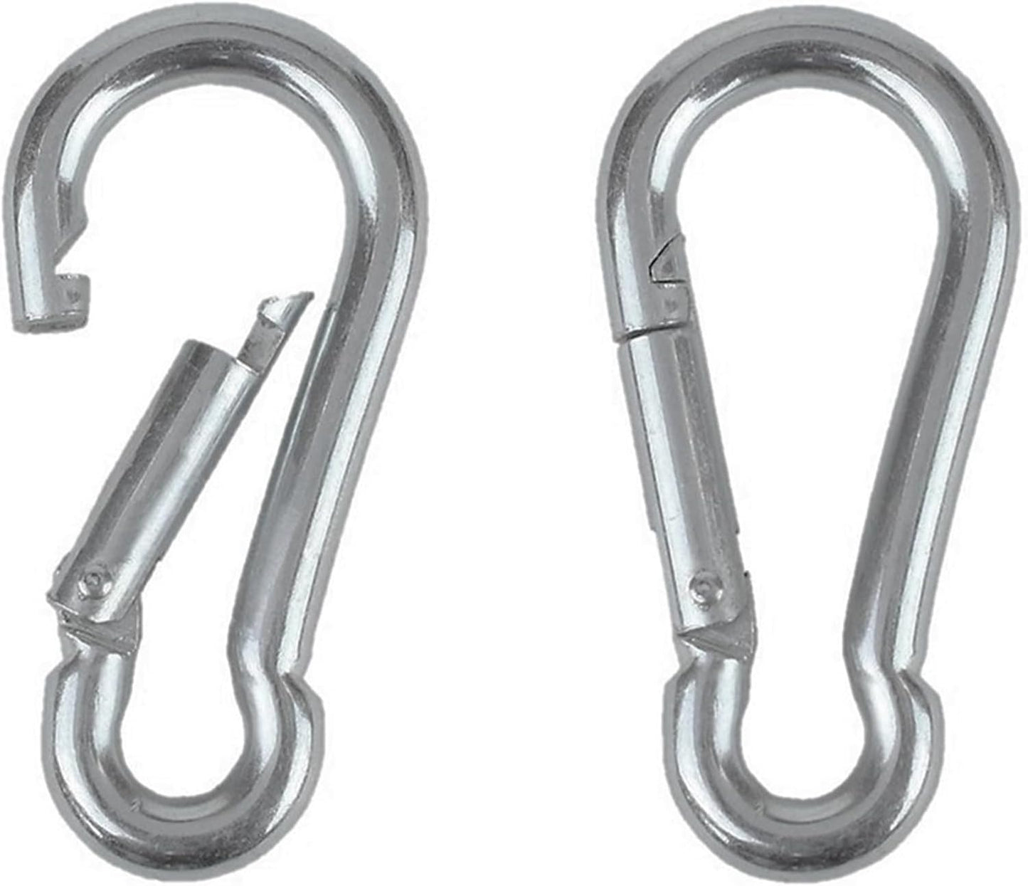 Mosquetón acero inox resistente carga 200-500lb set 2 6 12