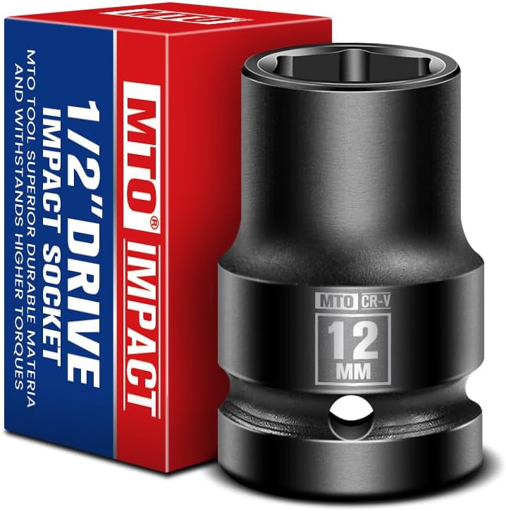 Enchufe impacto superficial 1/2 12mm acero cr-v 6 puntas