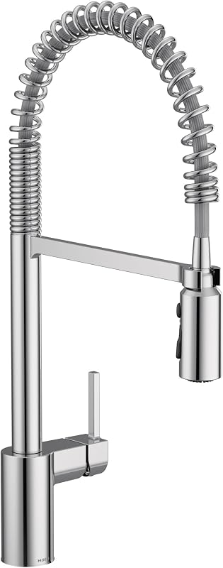 Grifo cocina cromado extraíble con rociador y preenjuague