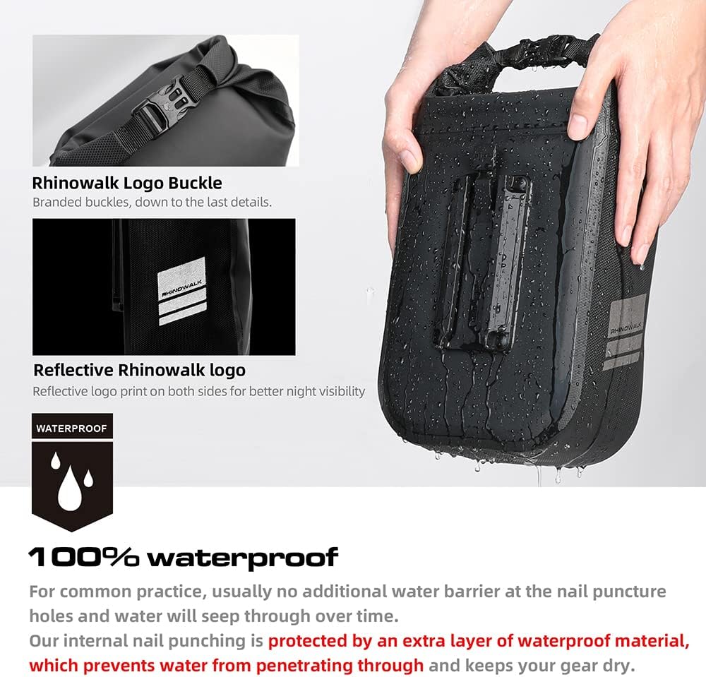 Bolsa alforja bicicleta impermeable para E-Scooter 4L Negro