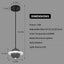 Lámpara colgante led concreto isla cocina ajustable negro