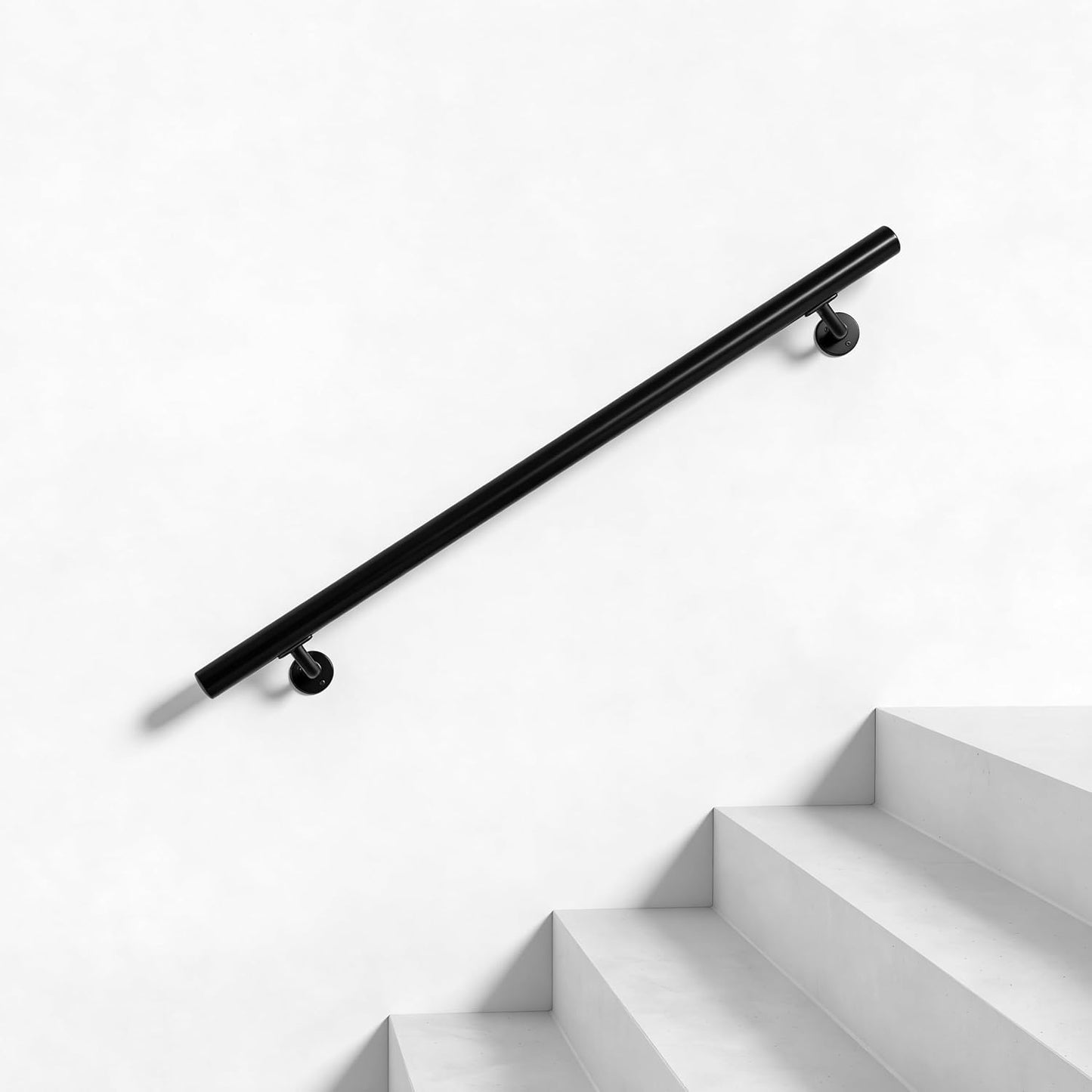 Kit pasamanos aluminio negro 4ft redondo 1-1/2pulg