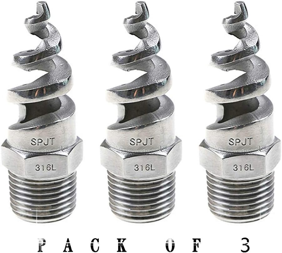 Boquilla atomización cono espiral 3/8" acero inox 316 set 3