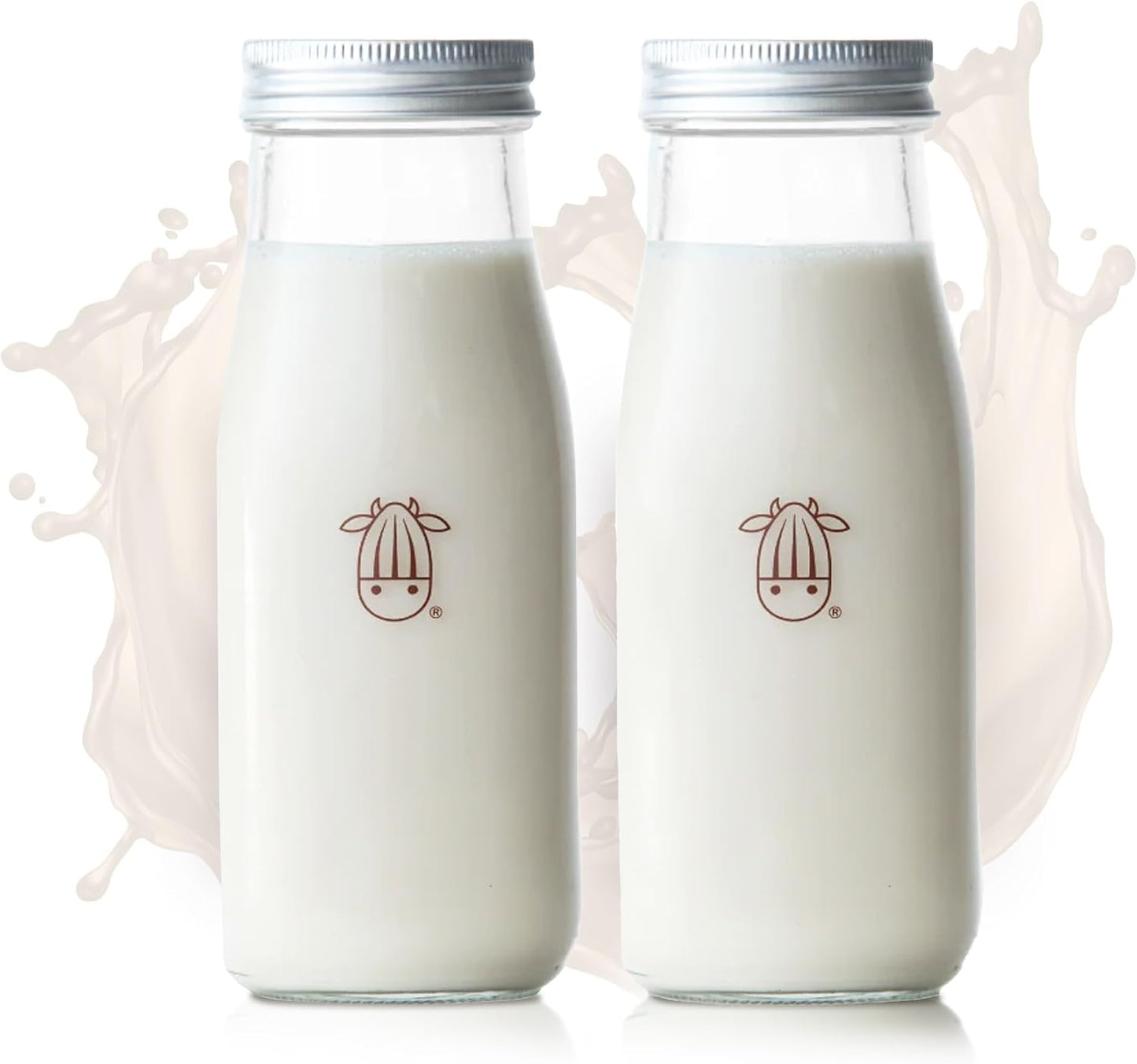 Frasco vidrio 300ml tapa aluminio reutilizable