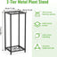 Soporte metal estante cuadrado moderno sala patio negro
