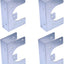 4 Soportes Galvanizados para Zapatos Tubo 2-1/2pulg