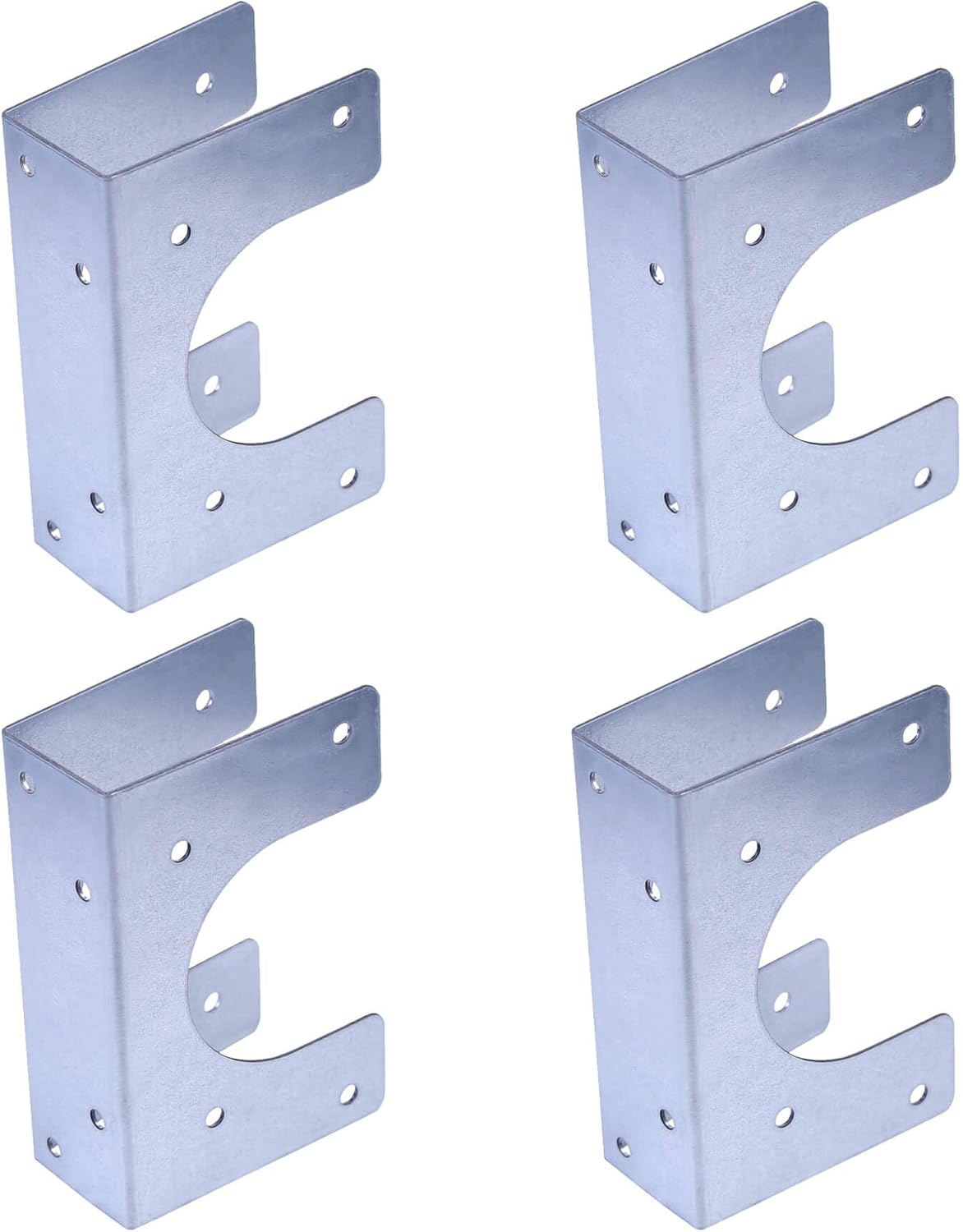 4 Soportes Galvanizados para Zapatos Tubo 2-1/2pulg