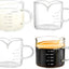 4 Vases Medidores Doble Boquilla 2.5oz para Cafetera