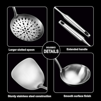 Set 6 Utensilios Acero Inox para Cocina Servir