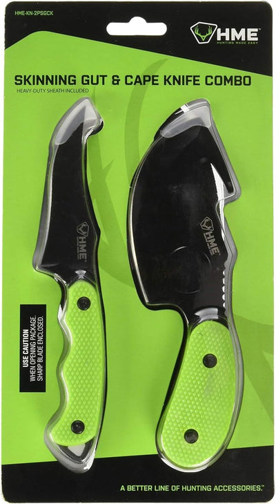 Kit 2 Cuchillos Desollar Campo 3.5pulg Acero 420HC con Funda