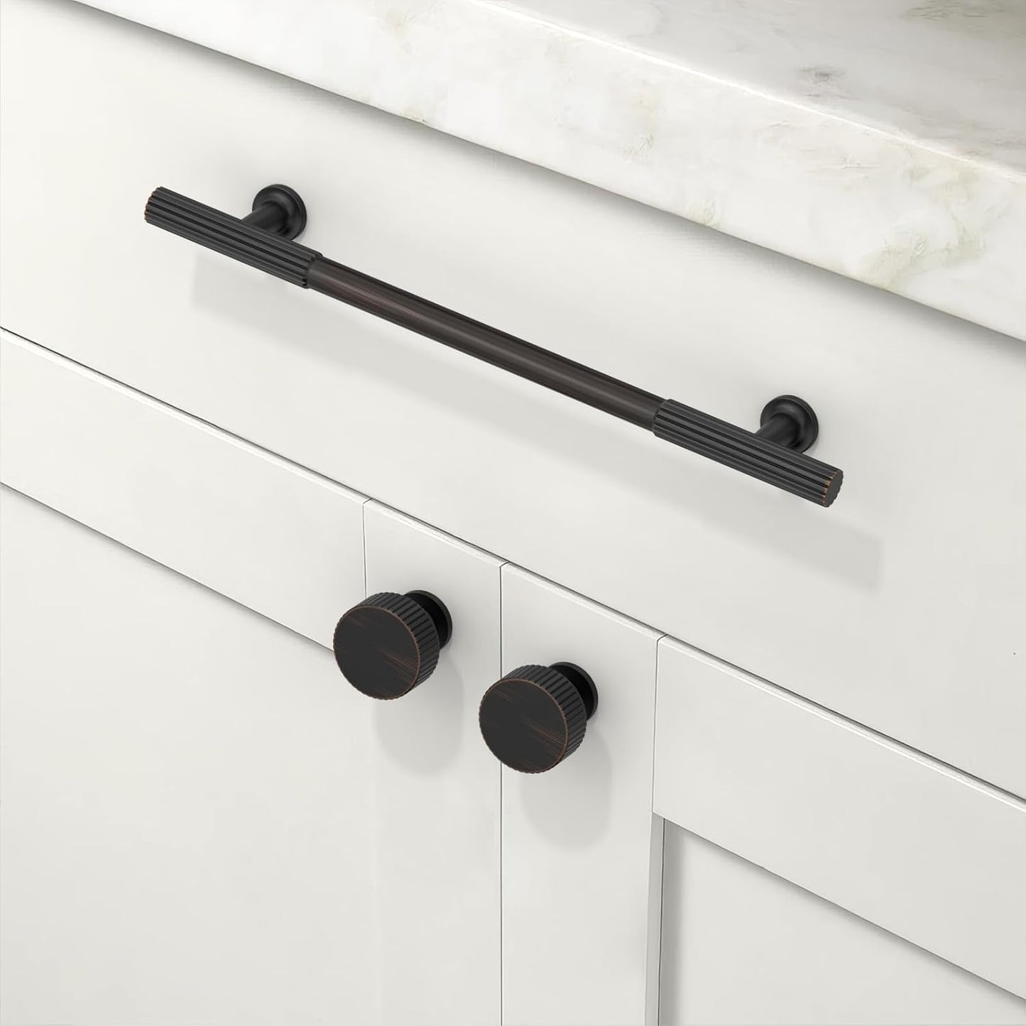10 Tiradores Gabinete 6.3pulg Color Bronce Aceitado