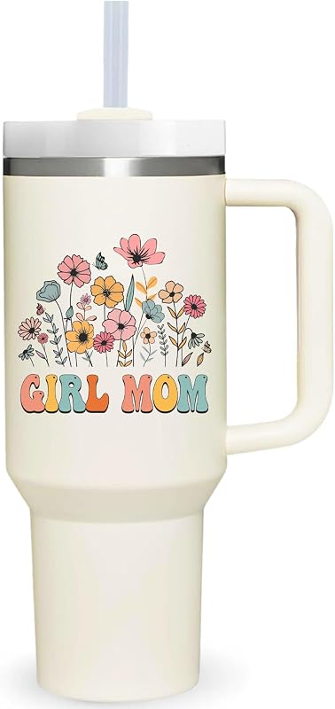 Vaso 40oz con asa regalo para Girl Mom