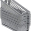Cestas plástico gris 11x3.74x2.76" 6 Pzas