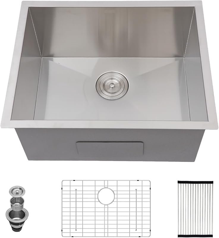 Fregadero lavandería empotrado acero inox 23x18"
