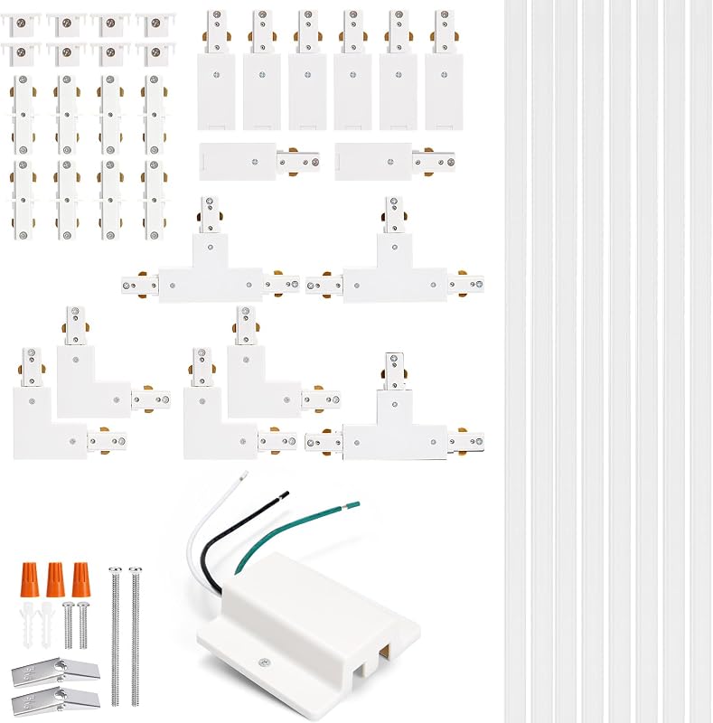 Kit rieles luz blanca 26ft con conectores I y L tipo H
