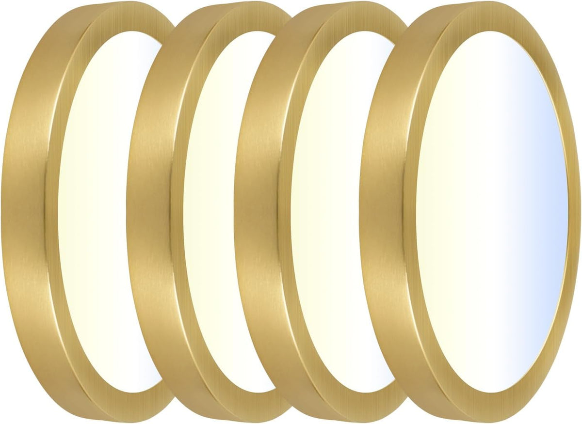 4 Lámparas LED Techo Regulables 9pulg 3CCT Dorado