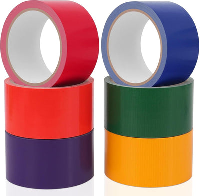 Pack 6 cintas adhesivas arcoíris 10yd x2pulg resistente