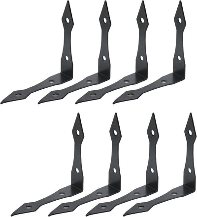 8 Protectores esquina metal negro 3.94x3.94"