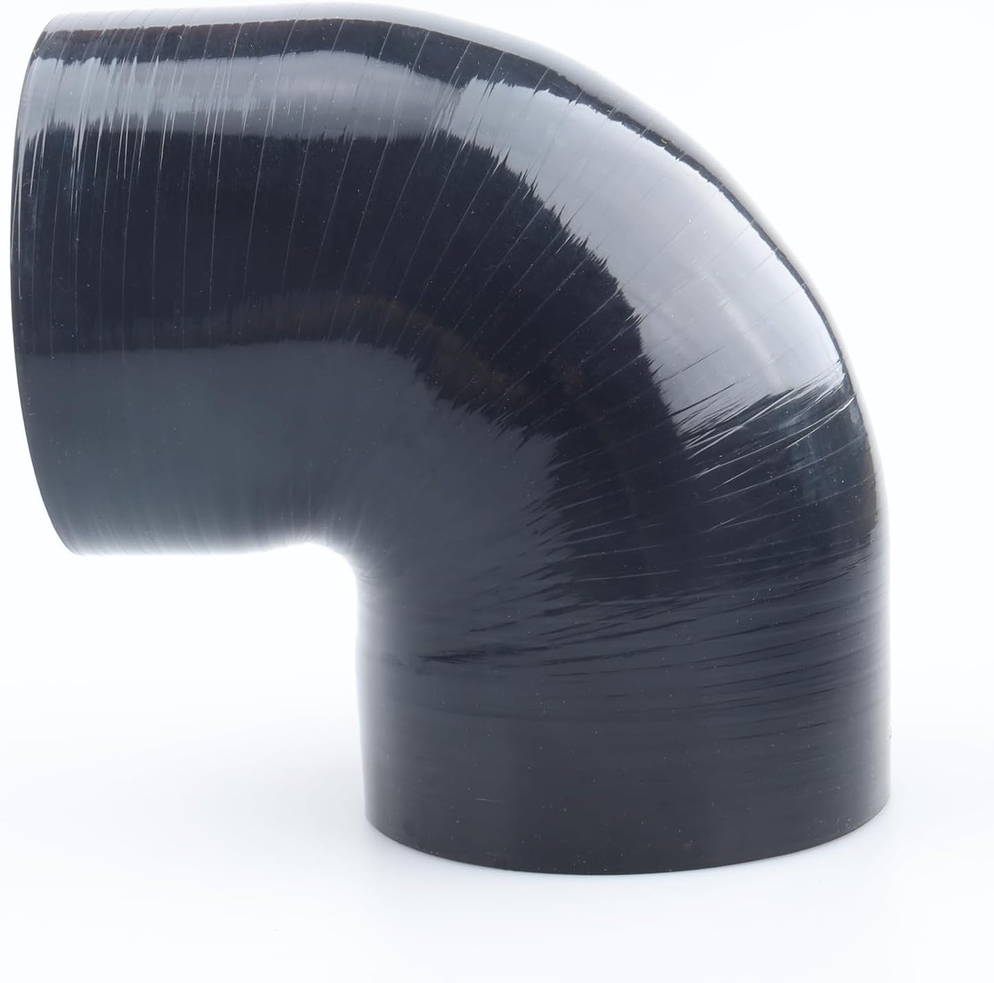 Acoplador codo 90 grados manguera silicona 4 capas negra