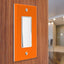 Placa interruptor luz decorativa naranja sólido