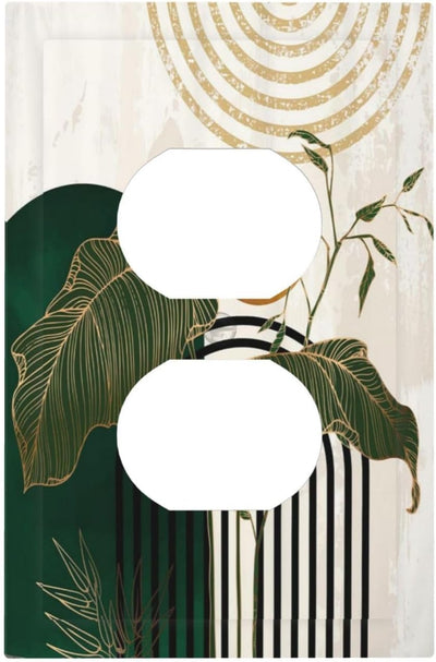 Cubiertas decorativas arco bohemio hoja verde
