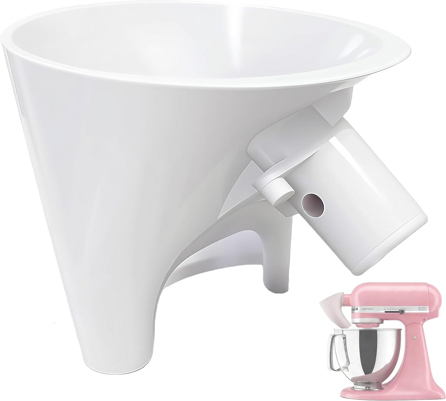 Embudo harina antisalpicaduras para batidora 4.5-5qt