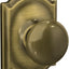 Pomo de paso latón antiguo Schlage F10 PLY 609