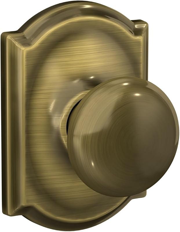 Pomo de paso latón antiguo Schlage F10 PLY 609