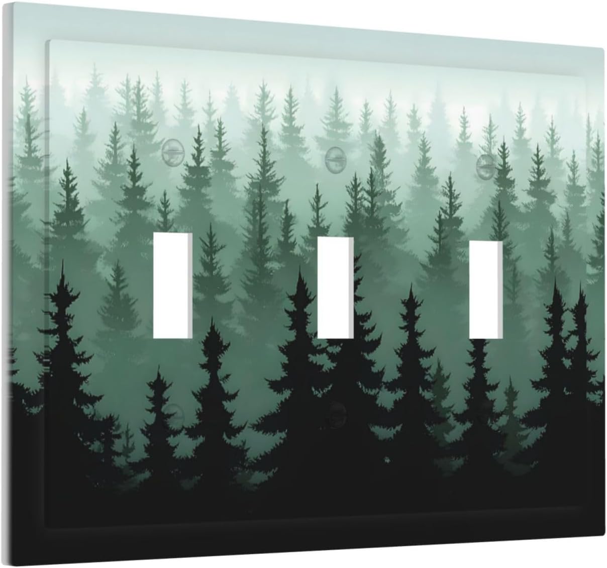 Placas interruptor 3 segmentos diseño árbol bosque
