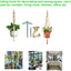 8 Set Ganchos Techo para Plantas Colgantes Blancos