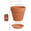 Maceta terracota 12pulg con platillo y orificio drenaje