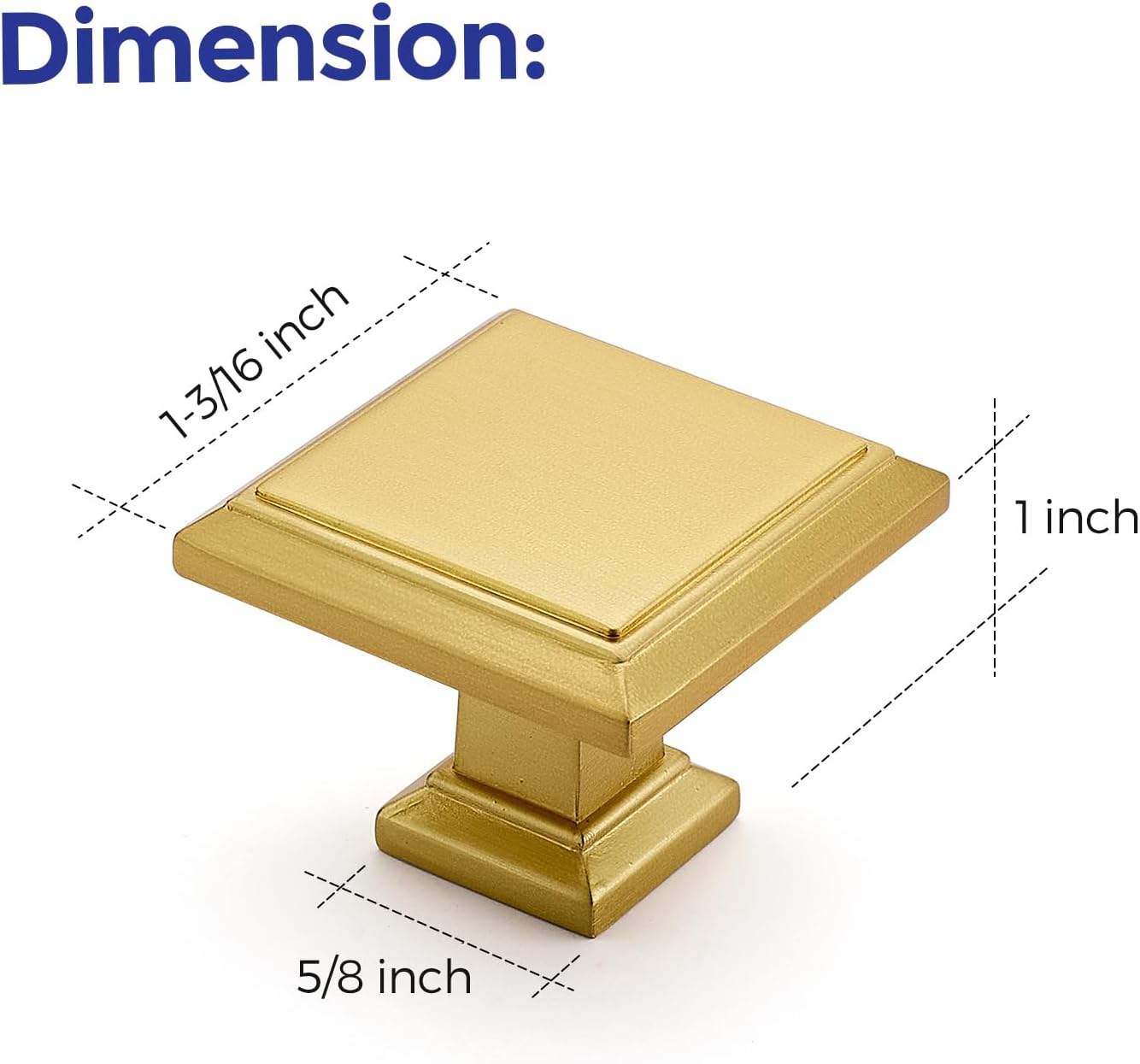 15 Pomos Dorados Latón Cepillado 1-3/16pulg Gabinetes Cajones