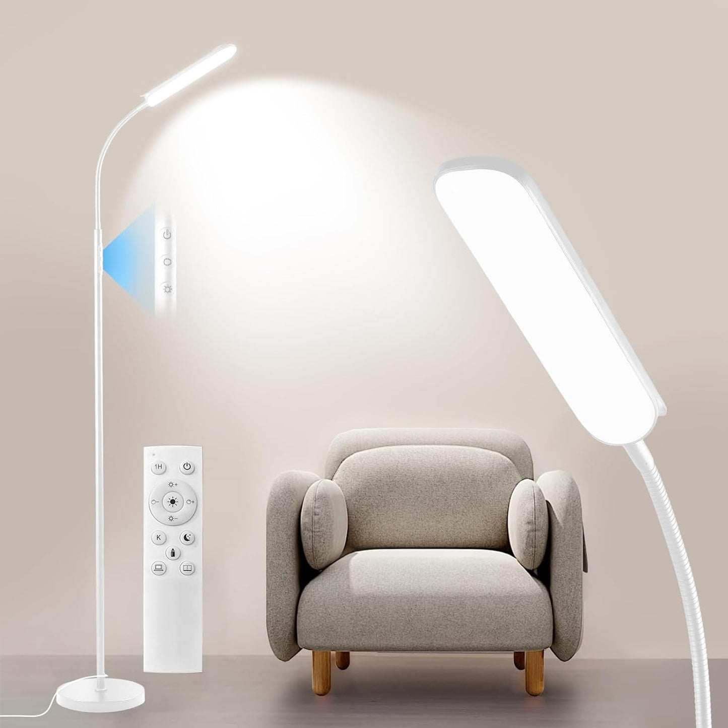 Lámpara LED regulable con control remoto 2700K-6500K