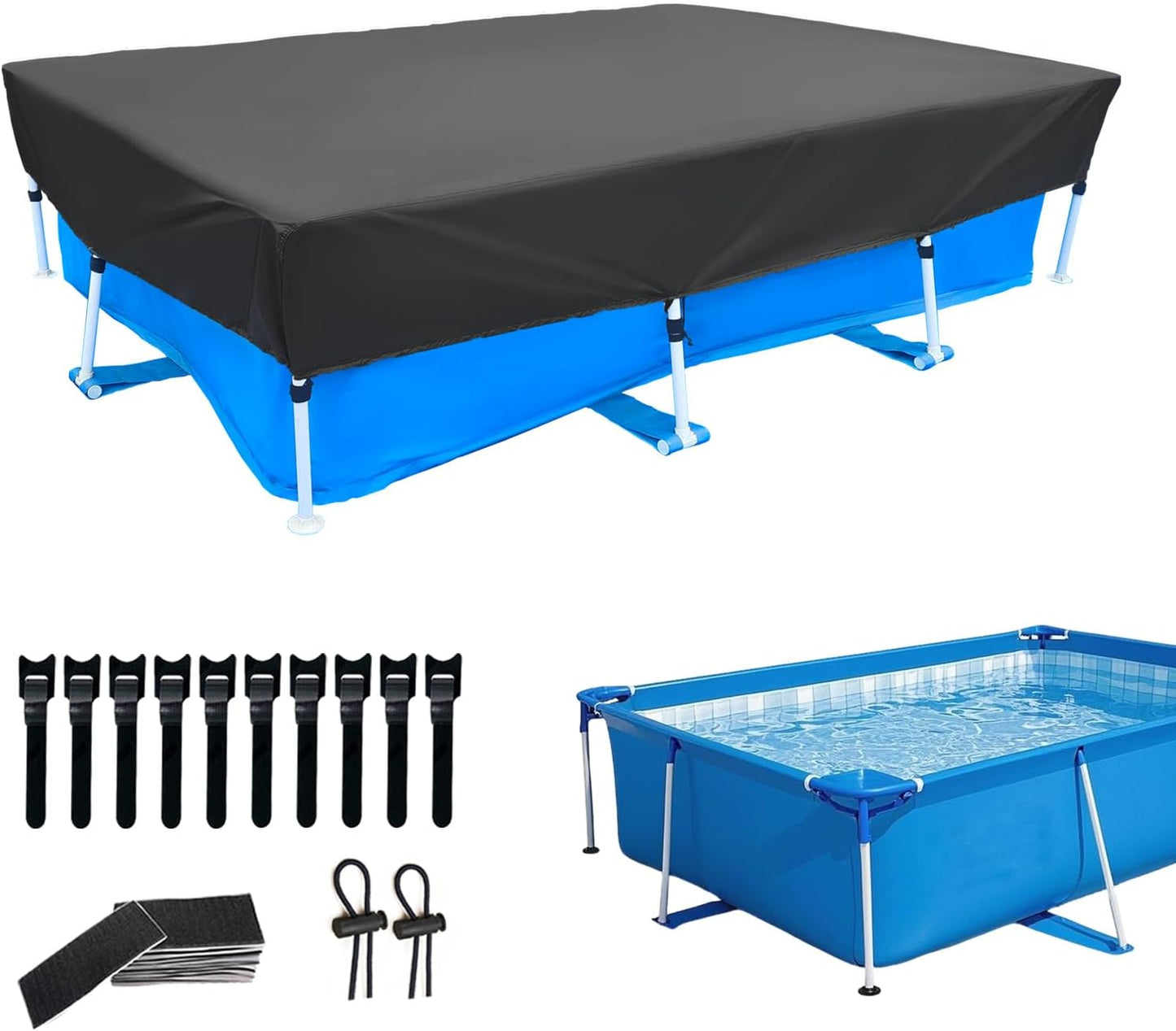Cubierta piscina 102x63" resistente UV y polvo