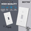 Placa interruptor luz 1 banda poliester cert UL blanco pack 50