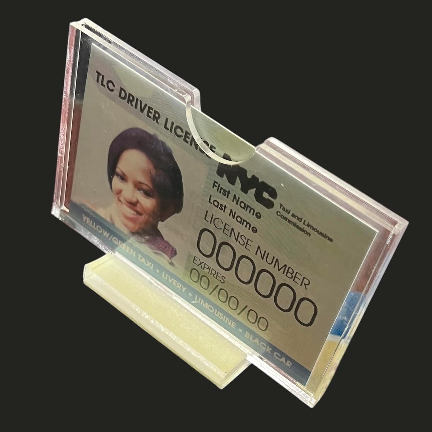 Soporte licencia conducir TLC acrílico transparente 3M