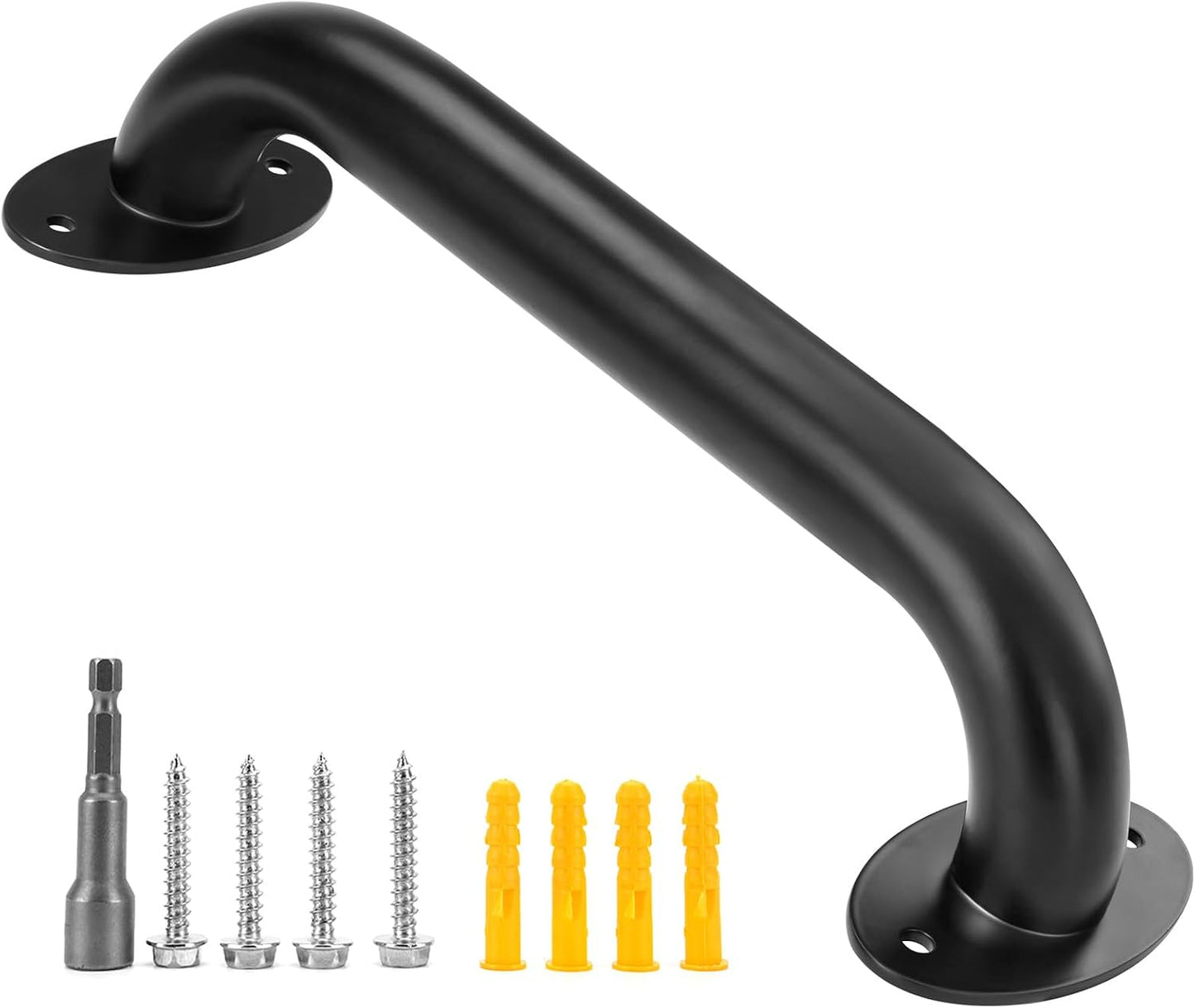 Pasamanos pared 12pulg metal 1.26pulg mango seguridad
