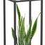 Soporte metal estante cuadrado moderno sala patio negro