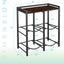 Soporte jarra 5gal madera marrón rústica con estante