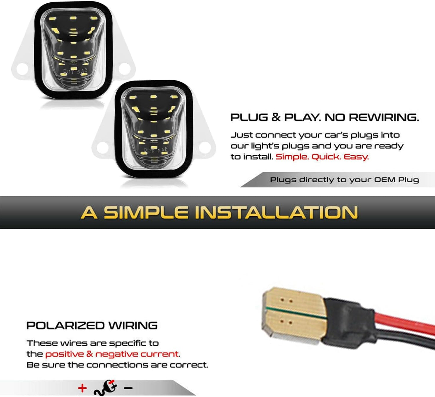 Luces LED blancas para placa Chevy Suburban 07-14