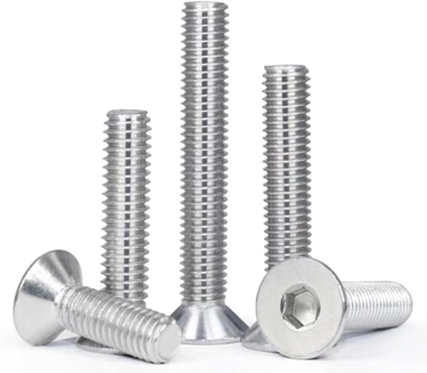 Tornillos M5-0.8 acero inox 304 con tuercas avellanadas DIN7991