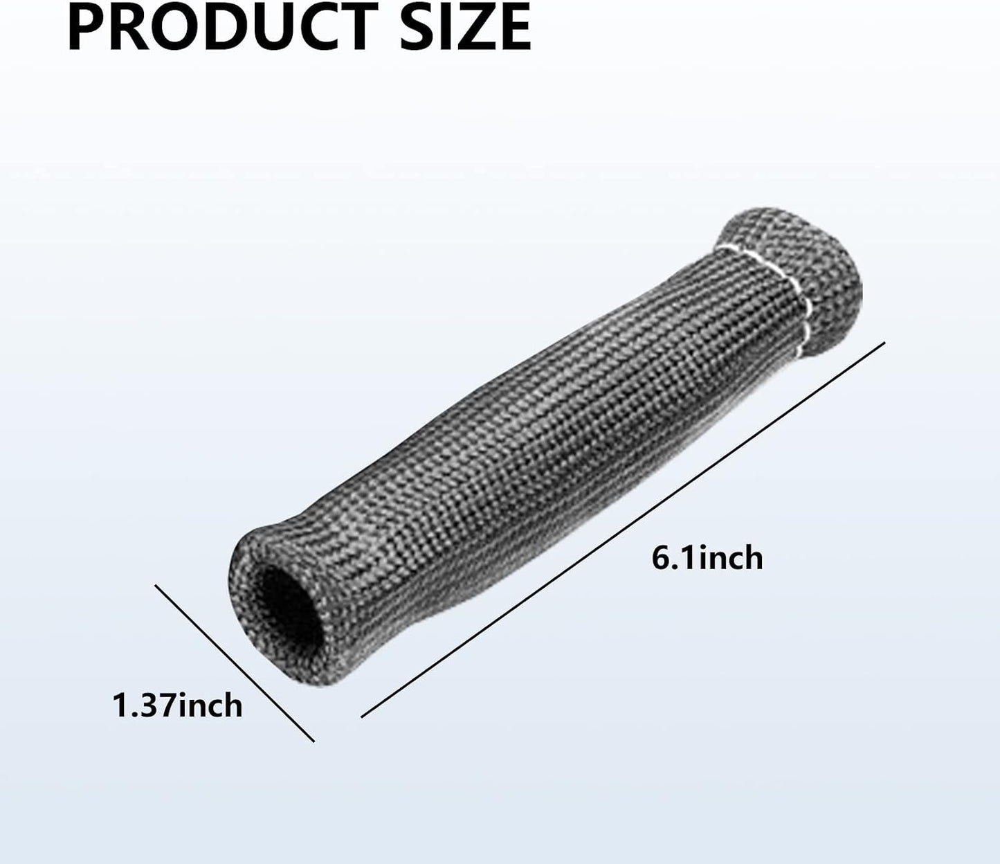 8 Botas Protección Bujías 6" Térmicas Negro