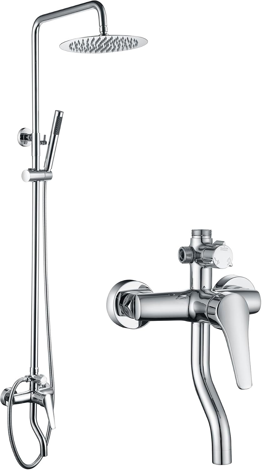 Kit ducha exterior cromado SS304 alta presión