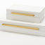 Set 2 Cajas Decorativas Organiz. Joyas y Accesorios Blanco