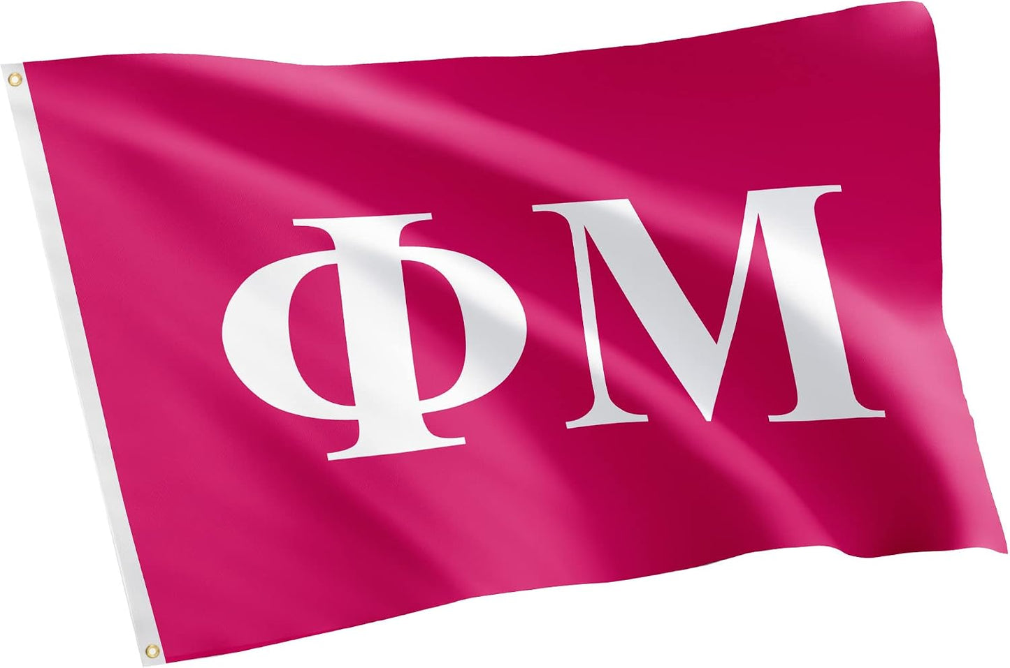 Bandera Phi Mu letra griega 3x5ft letrero decorativo PM