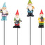 Estacas gnomos resina decoración jardín patio multicolor